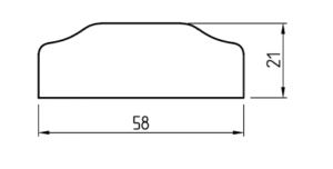 Lockläkt Hyvlad nr. 431 / 21x58
